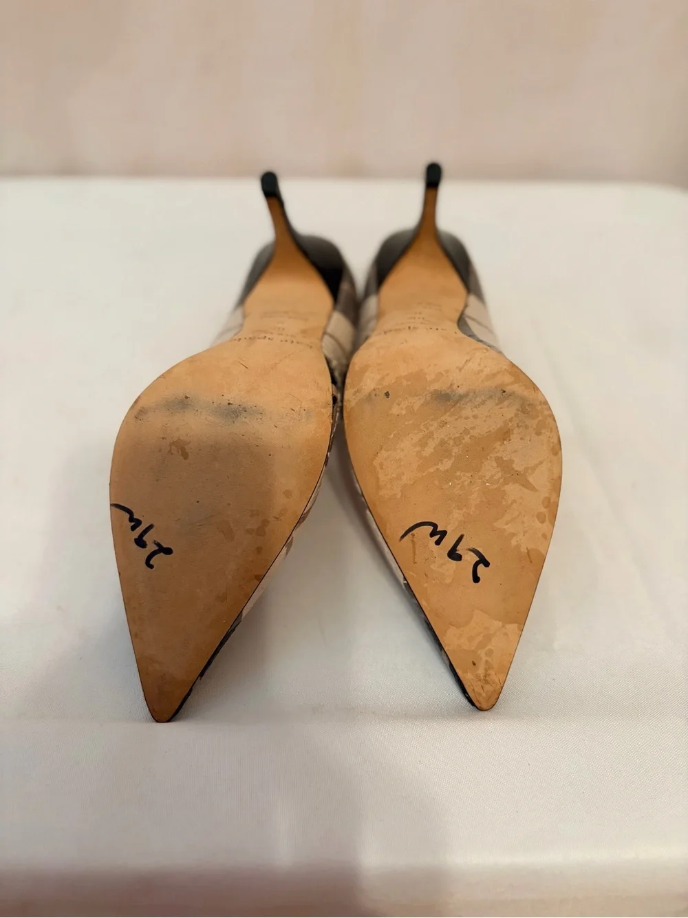 Kate Spade New York Licorice Plaid Snakeskin Stiletto Pumps
